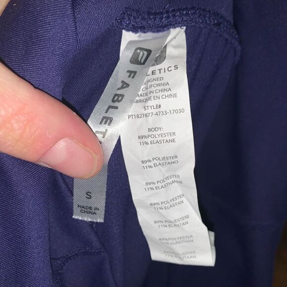 Fabletics fold down waist S blue loungewear joggers - Picture 4 of 5